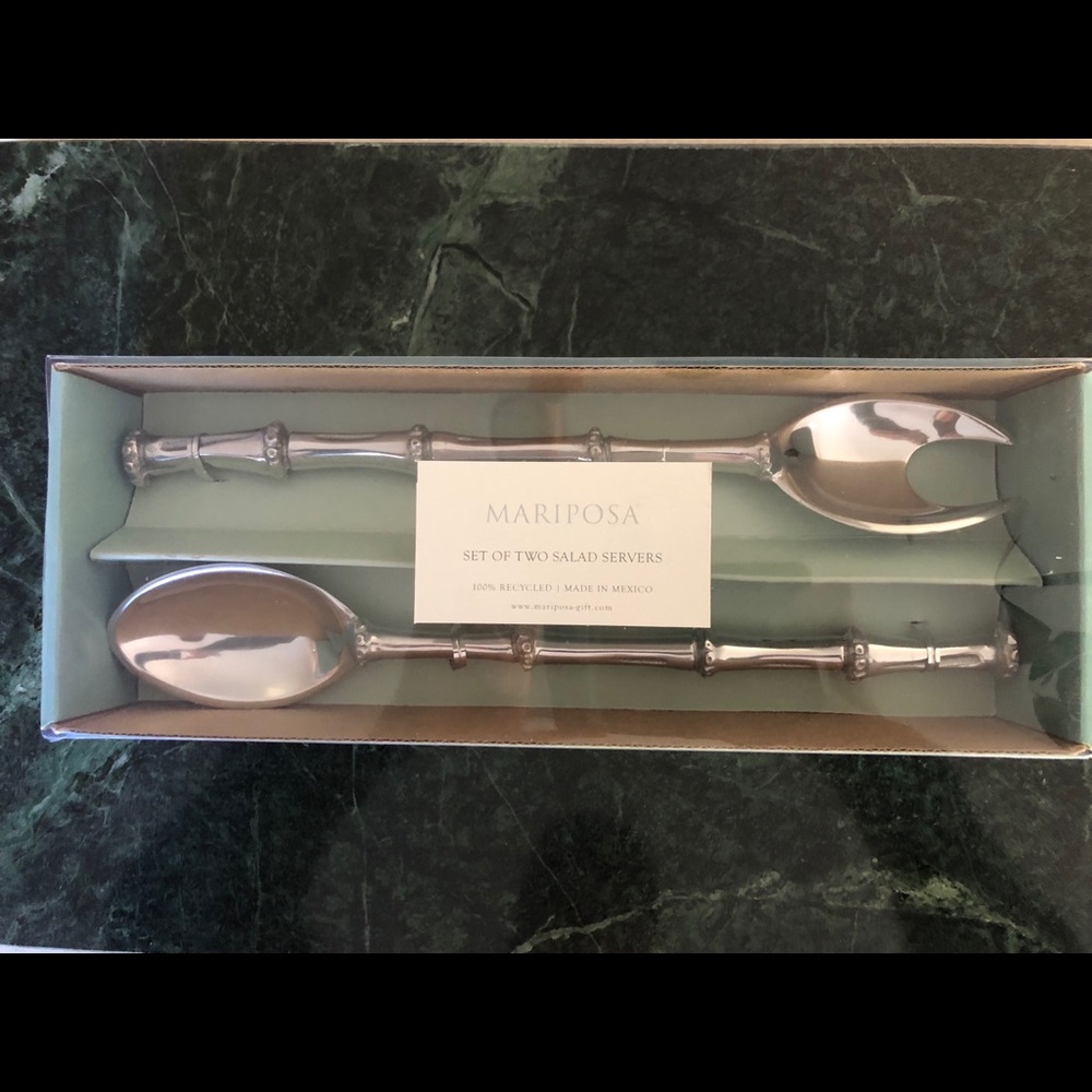 Mariposa Bamboo salad serving set